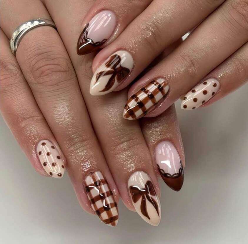 brown fall nails 