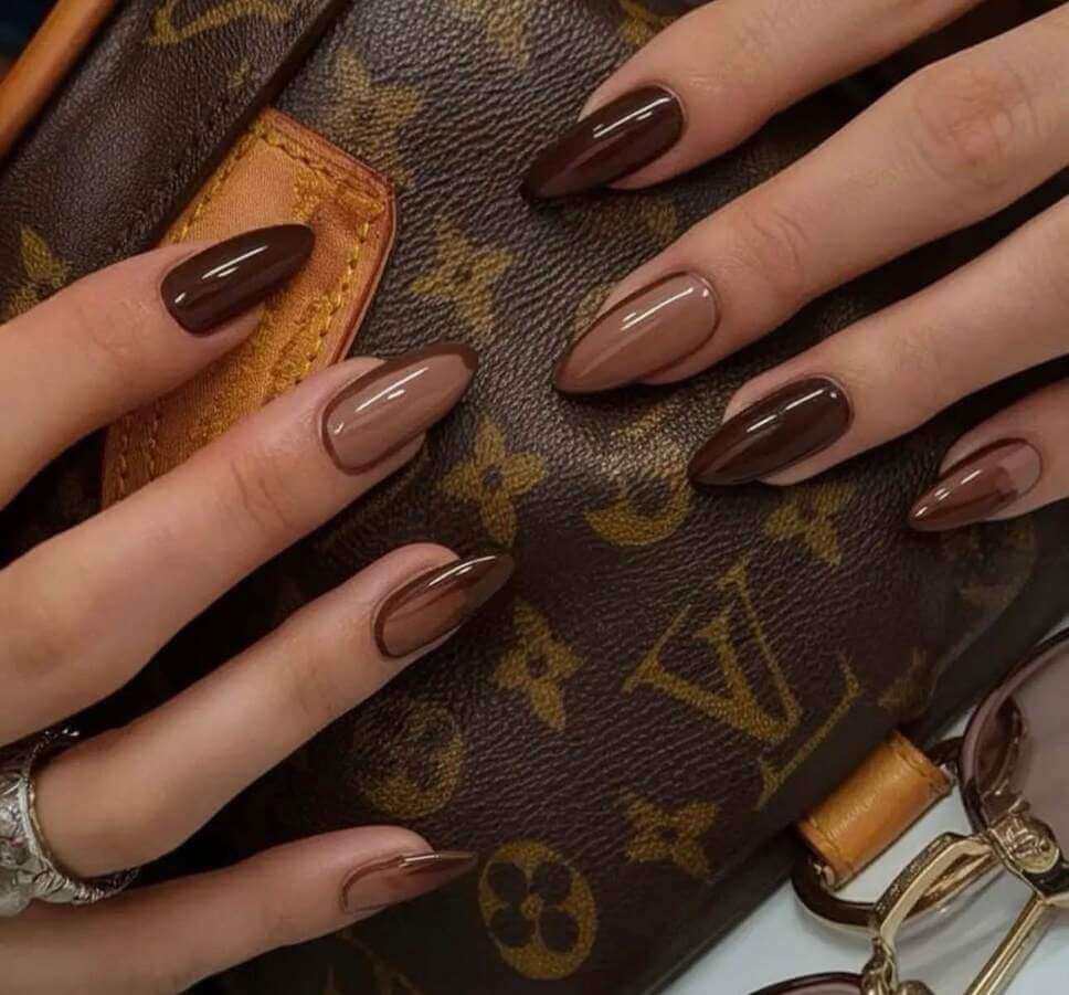 brown fall nails 
