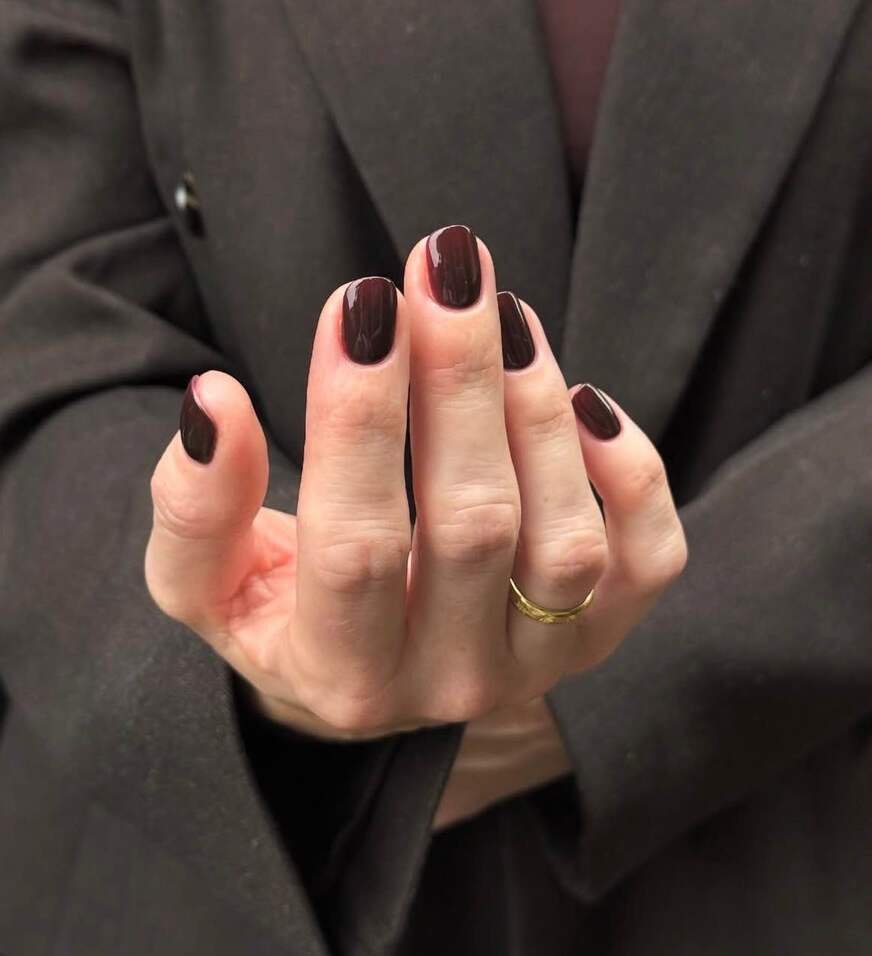 brown fall nails 