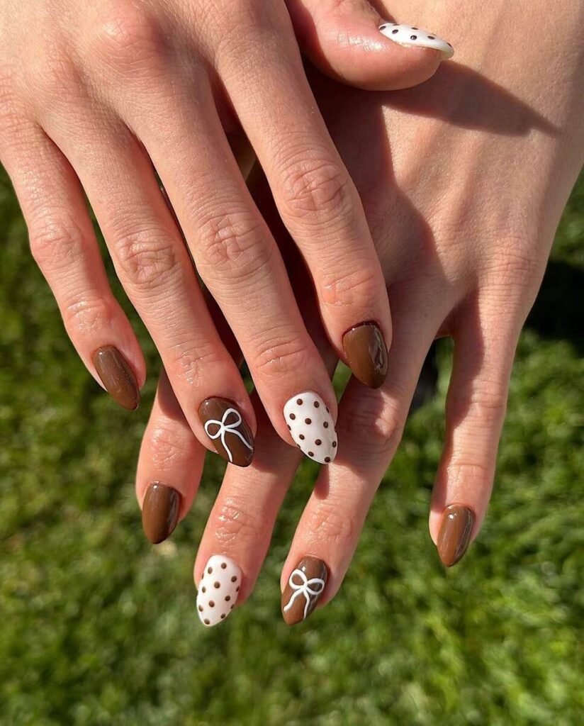 brown fall nails 