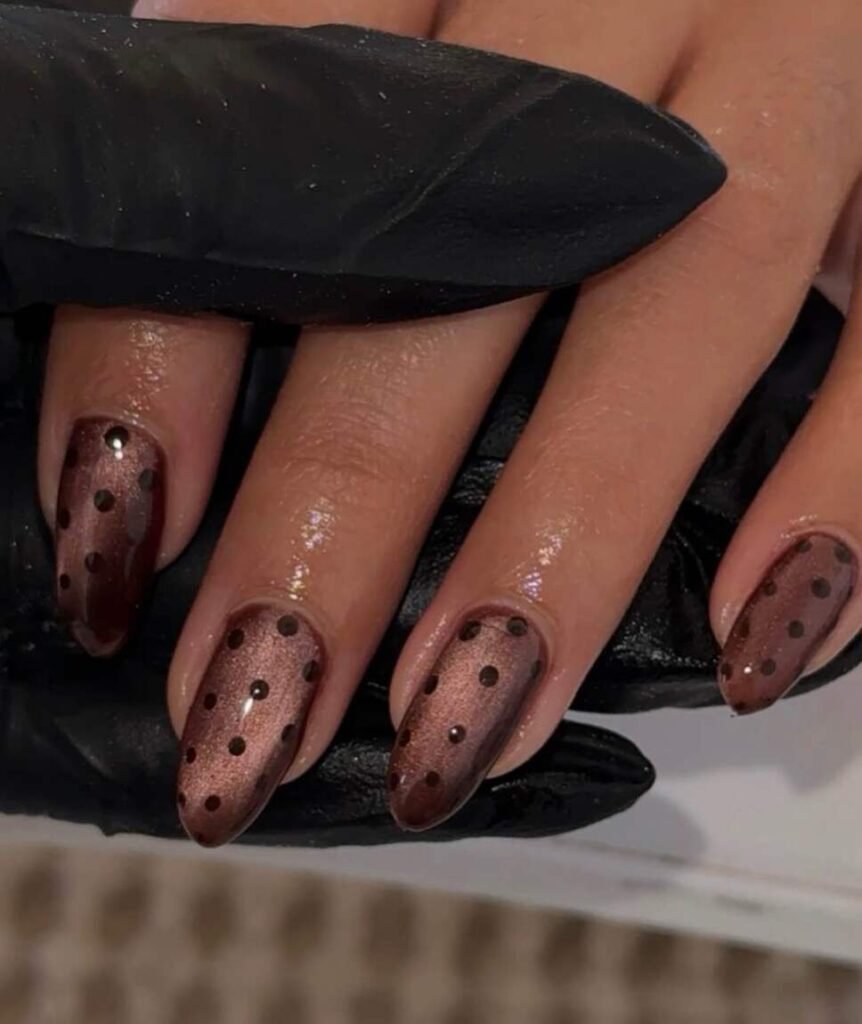 brown fall nails 