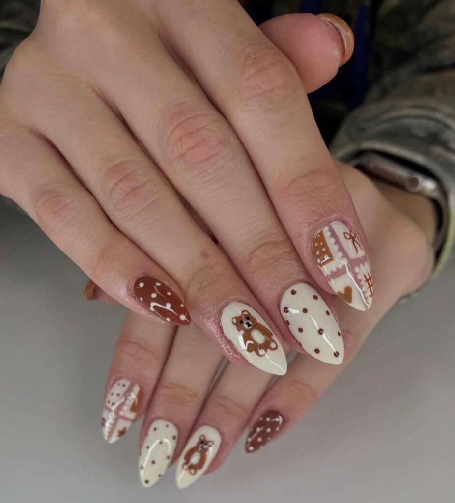 brown fall nails 