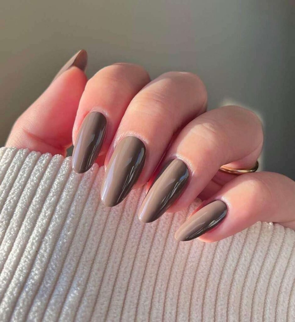 brown fall nails 