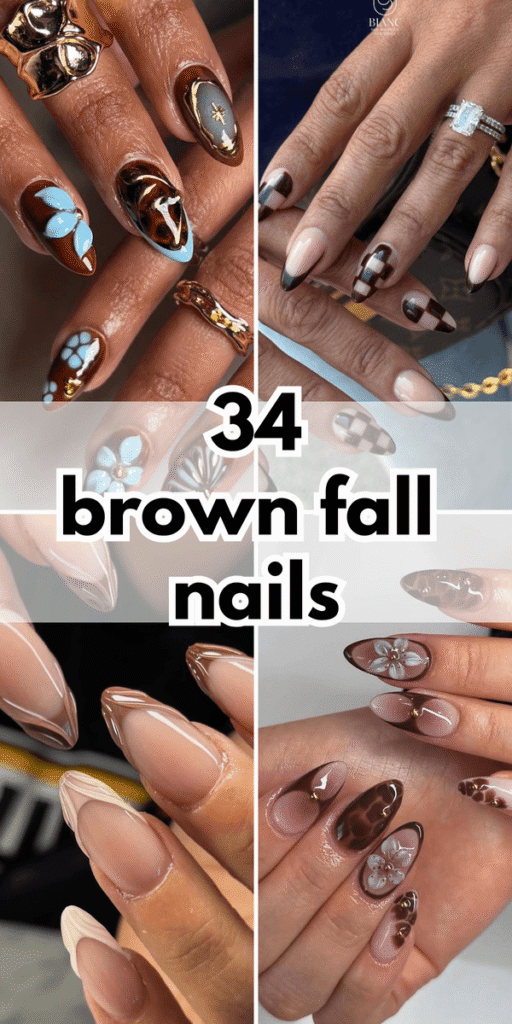 brown fall nails 