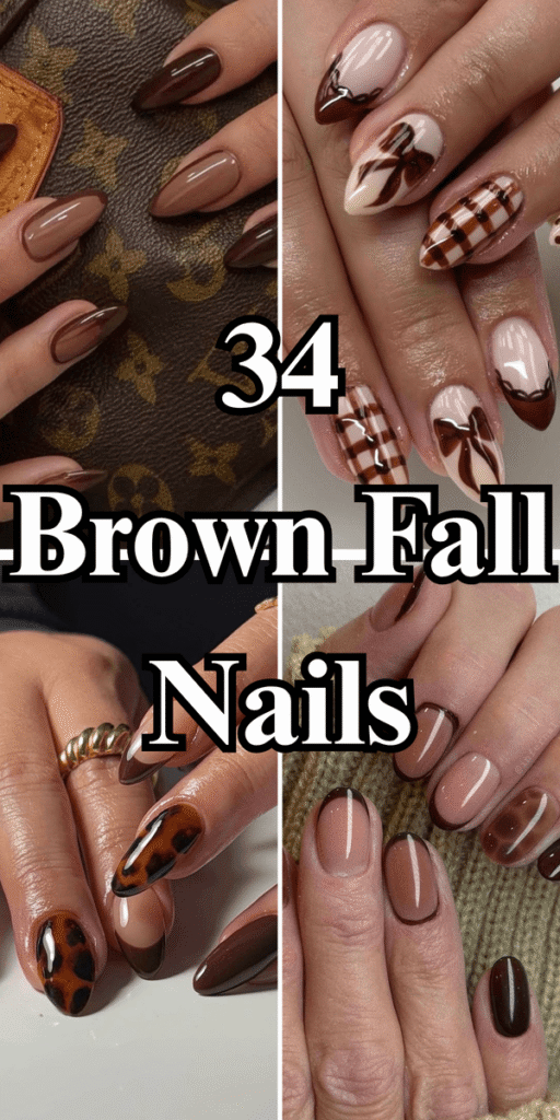 brown fall nails 