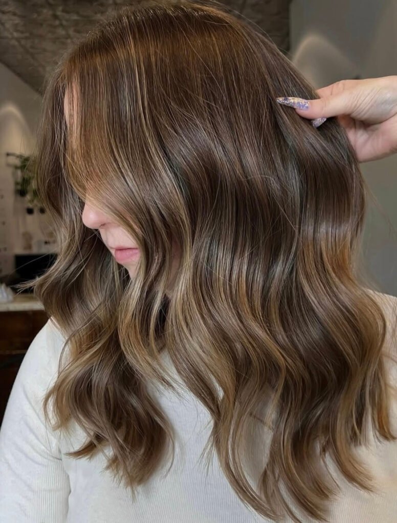 honey fall hair color for brunettes