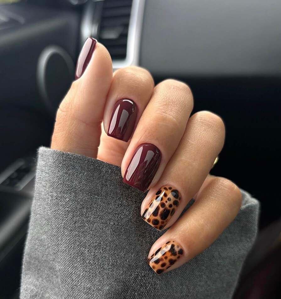 dark short fall nails