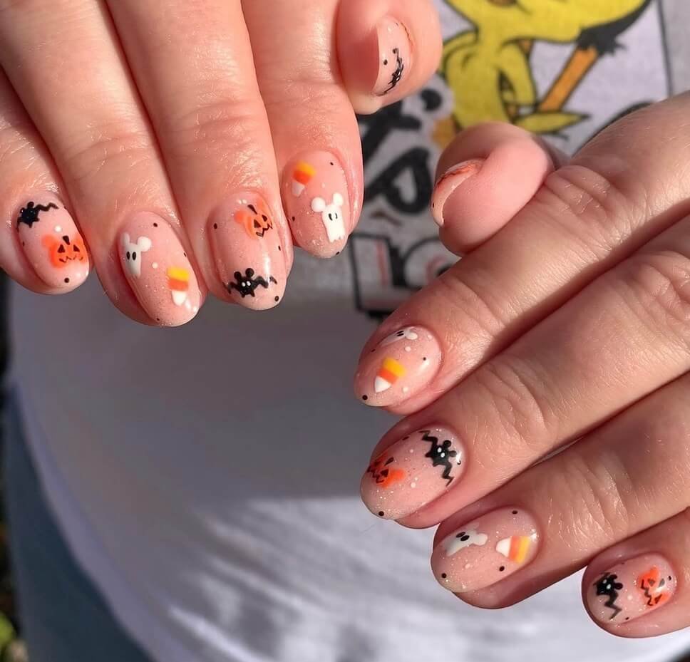 short halloween nails