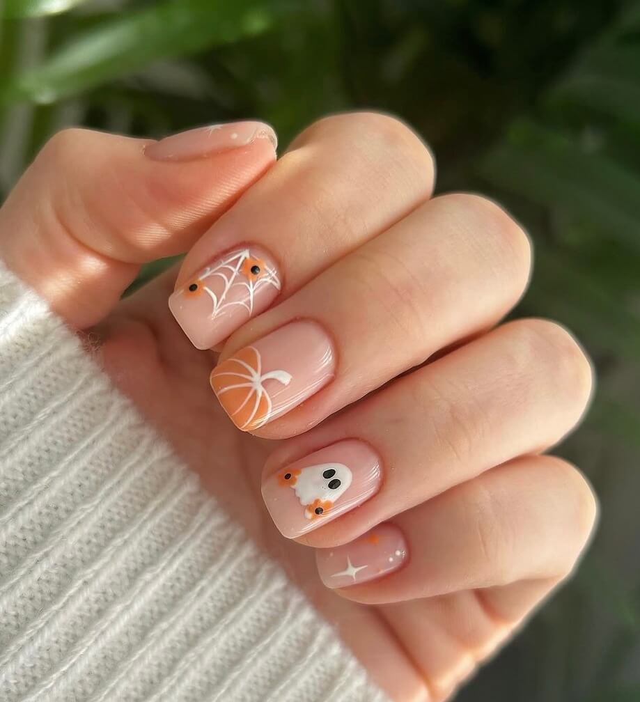 short halloween nails