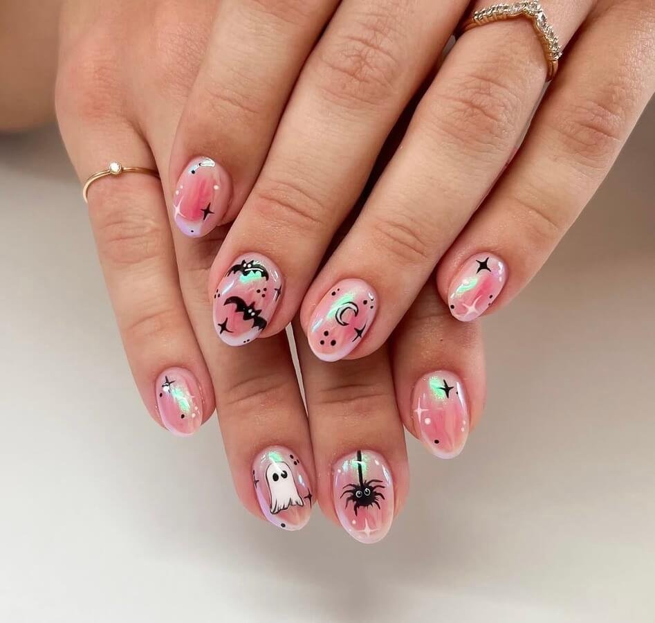 short halloween nails