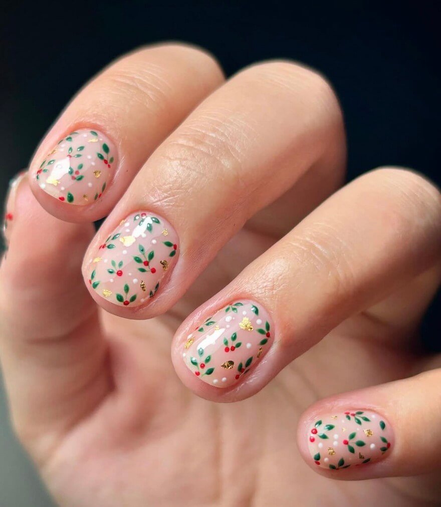 Short christmas nails