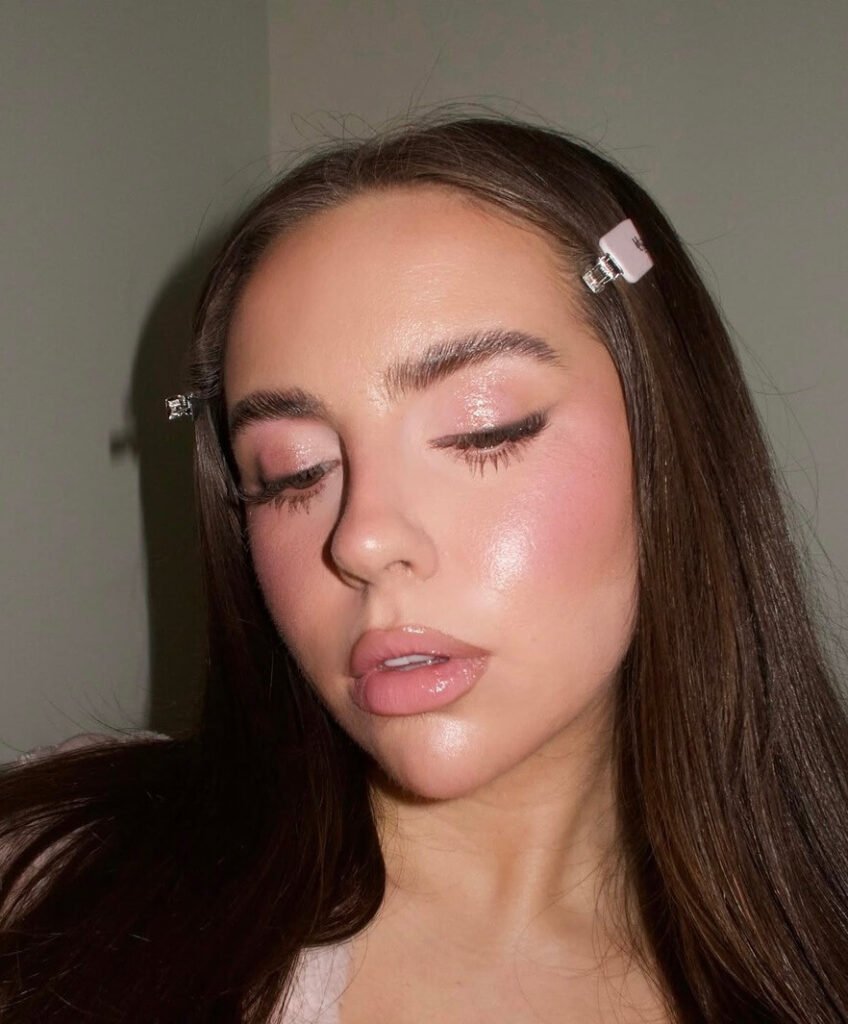 glitter pink makeup looks