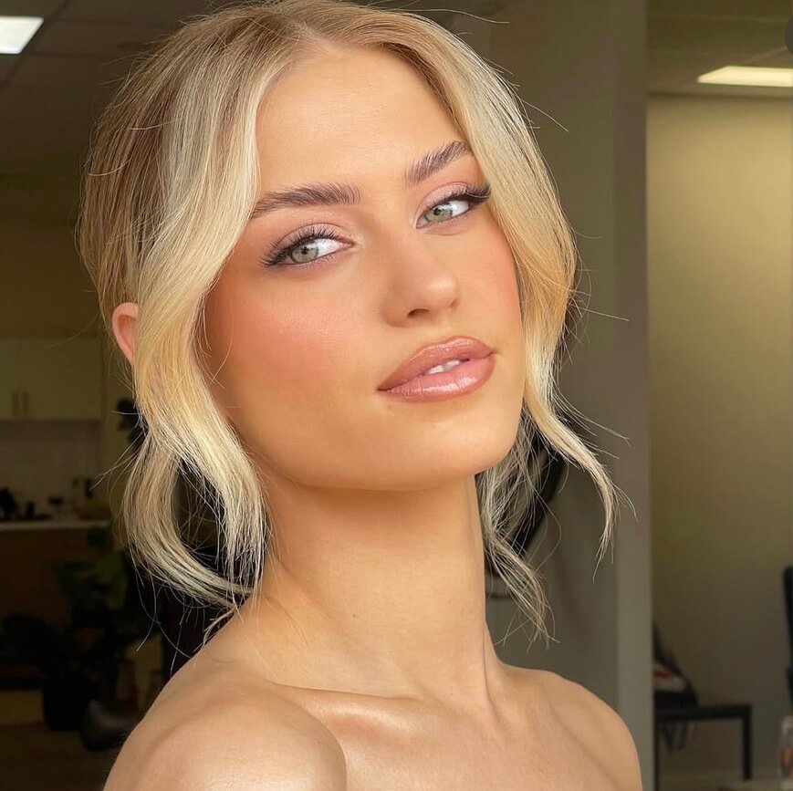 peach pink makeup looks