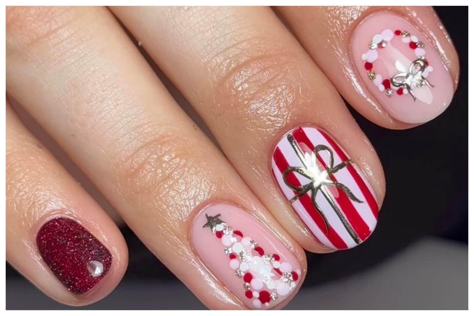 short christmas nails